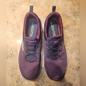 Navy and Purple Athletic Shoes